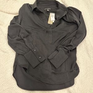 NWT - Banana Republic - Silky Collared Neck Blouse - Petite